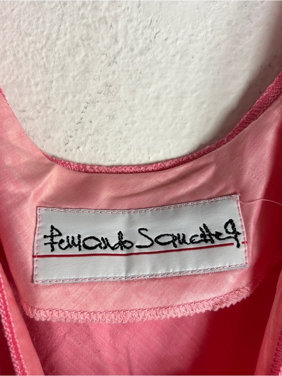 Fernando Sanchez Pink Satin Slip Dress Cami Womens Lingerie Size M - Picture 5 of 15